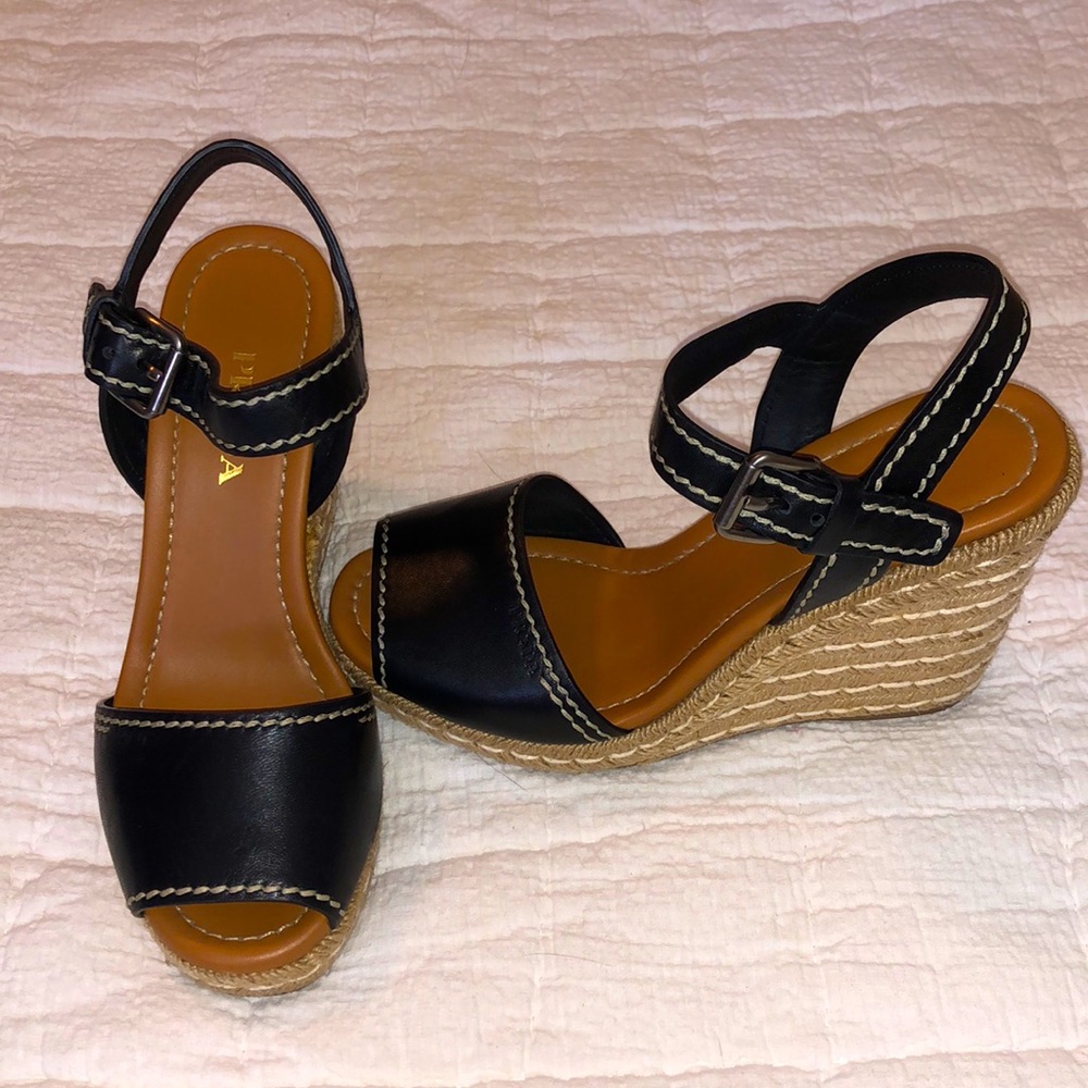 Prada Espadrille Wedges, Size 39. NEVER WORN. IN BOX.